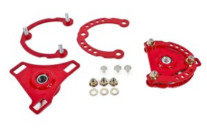 Ford Mustang Caster Camber Plates - Front - BMR Suspension - Red - `15-`23